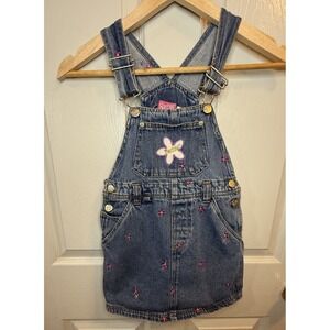 Vintage 90s Barbie Skirt Overalls Girl Size 6